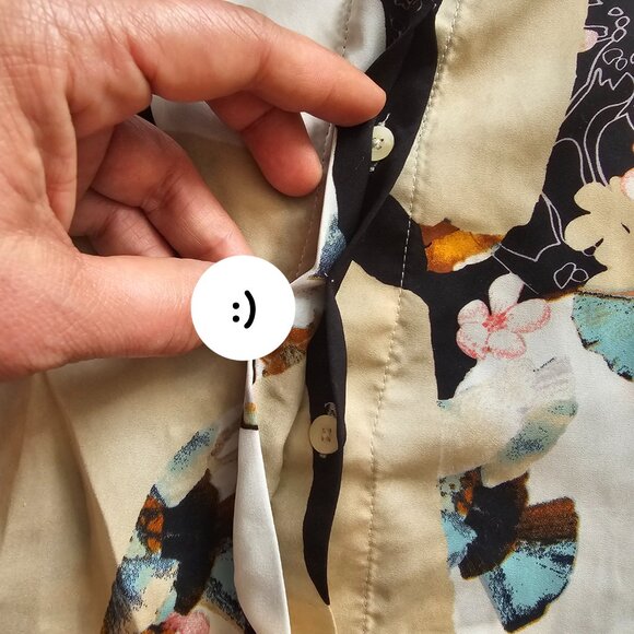 3.1 Phillip Lim Long Sleeve High Low Button Up Shirt, S/P, Tan & Black - Picture 6 of 10